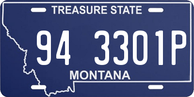 MT license plate 943301P