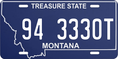 MT license plate 943330T
