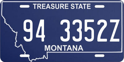 MT license plate 943352Z