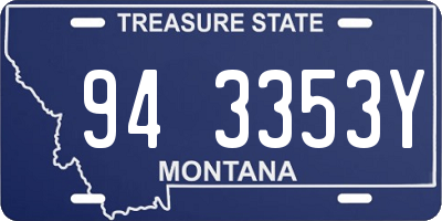 MT license plate 943353Y