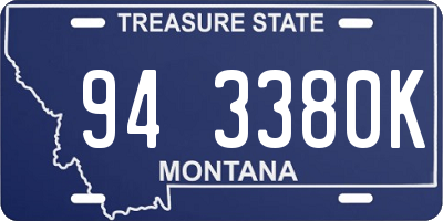 MT license plate 943380K