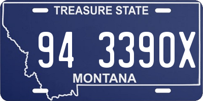 MT license plate 943390X
