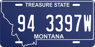 MT license plate 943397W
