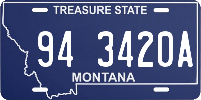 MT license plate 943420A
