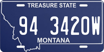 MT license plate 943420W