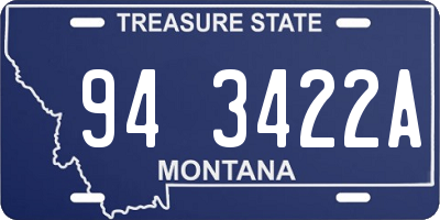 MT license plate 943422A
