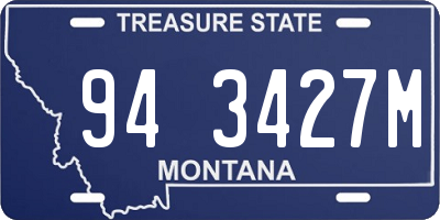 MT license plate 943427M