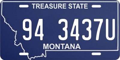 MT license plate 943437U