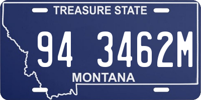 MT license plate 943462M