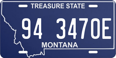 MT license plate 943470E