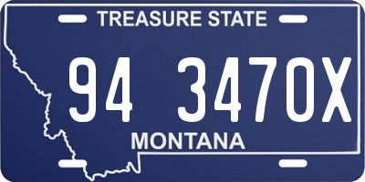 MT license plate 943470X