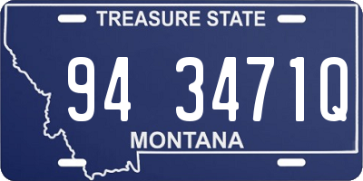MT license plate 943471Q