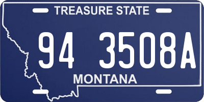 MT license plate 943508A