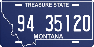 MT license plate 943512O