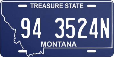 MT license plate 943524N