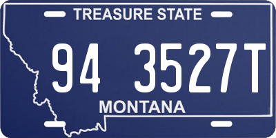 MT license plate 943527T