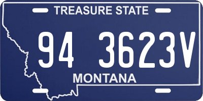MT license plate 943623V