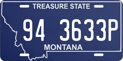 MT license plate 943633P