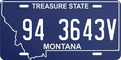 MT license plate 943643V