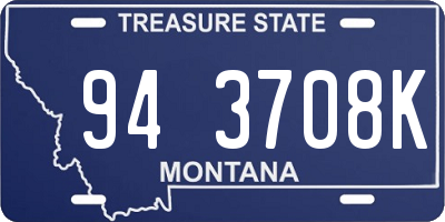 MT license plate 943708K