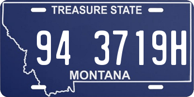 MT license plate 943719H