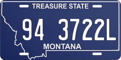 MT license plate 943722L