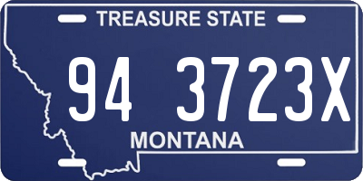 MT license plate 943723X