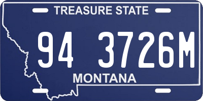 MT license plate 943726M