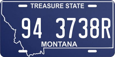 MT license plate 943738R