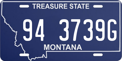 MT license plate 943739G