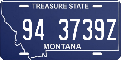 MT license plate 943739Z