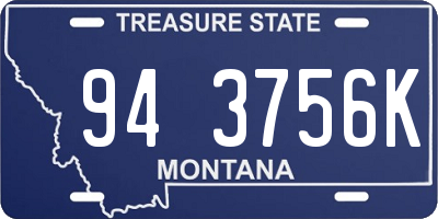 MT license plate 943756K