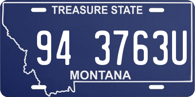MT license plate 943763U