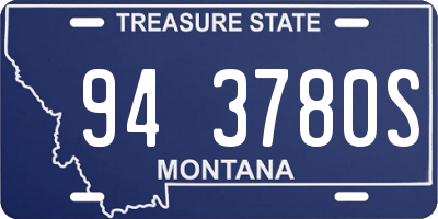 MT license plate 943780S