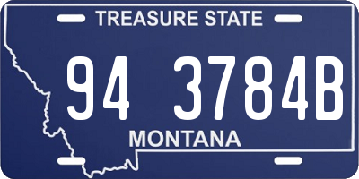 MT license plate 943784B