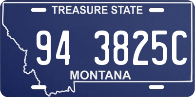 MT license plate 943825C