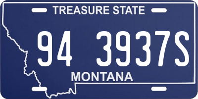 MT license plate 943937S