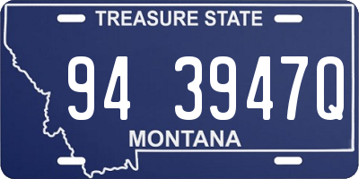 MT license plate 943947Q