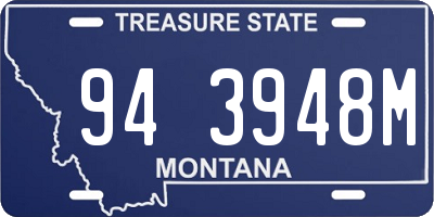 MT license plate 943948M