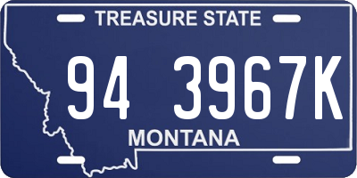 MT license plate 943967K