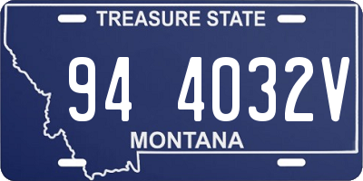 MT license plate 944032V