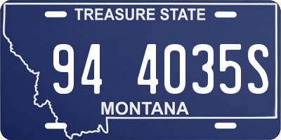 MT license plate 944035S