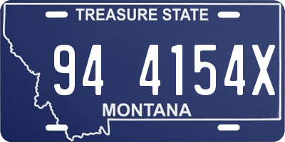 MT license plate 944154X