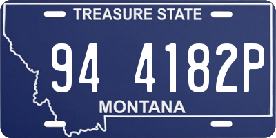 MT license plate 944182P