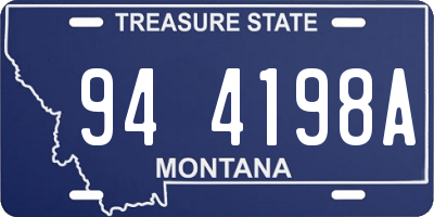 MT license plate 944198A