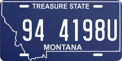 MT license plate 944198U