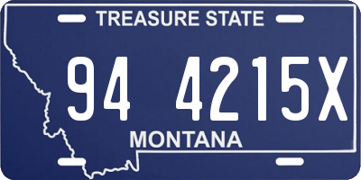 MT license plate 944215X