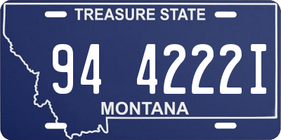 MT license plate 944222I