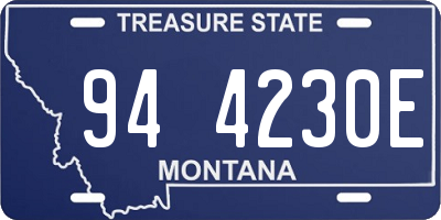 MT license plate 944230E
