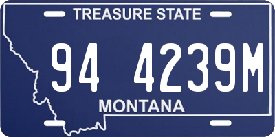 MT license plate 944239M